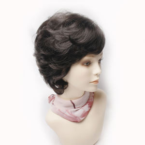 Perruque Bob en cheveux humains naturels, ondulée, nouée à la main, noir naturel, brun, avec baby hair, dentelle transparente, légère, sans perte de cheveux - Product Image 2