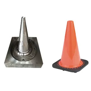 Black Base Traffic Cone Mold Traffic Safety Cone Mold Pink Traffic Cone Injection Mold