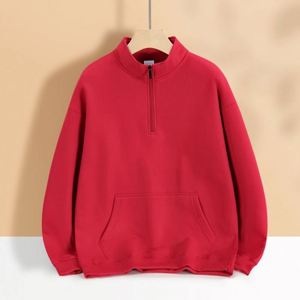 Service OEM d'usine : Sweat à capuche uni zippé personnalisé en polaire 700 g/m² pour homme, manches classiques, automne-hiver - Product Image 5