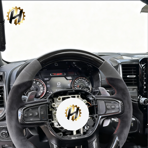 Volante Deportivo de Fibra de Carbono LED de Lujo HZ, Directo de Fábrica, con Agarre de 35 mm para <span class=keywords><strong>Dodge</strong></span> <span class=keywords><strong>Challenger</strong></span>, <span class=keywords><strong>Challenger</strong></span> SRT, <span class=keywords><strong>Dodge</strong></span> Ram - Product Image 1