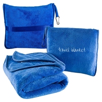 Couverture et oreiller de voyage 2 en 1 100x150cm Couverture de voyage en flanelle polaire Ensemble d'oreillers 2 en 1 Ensemble avion