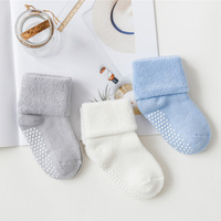 Chaussettes antidérapantes jetables en tricot pour bébé, 100 % coton, respirantes, écologiques, fines et décontractées pour l'été