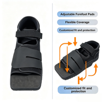 Botte orthopédique post-opératoire à bout carré, avec coussinet de décompression du talon amovible, fermeture Velcro, talonnette en TPR, pour fasciite plantaire et épine calcanéenne, vente en gros