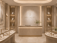 Boutique de bijoux de luxe, conception complète de magasin, mobilier intérieur personnalisé et solutions de vitrines