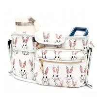 Organisateur de couches pour bébé en bois, étanche et tendance, OEM & ODM, avec pochette de rangement détachable et sangles réglables