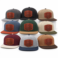 Casquette Snapback en Cuir Personnalisée à Visière Plate, Couronne Texturée, Style Vintage Streetwear, Chapeaux OEM ODM pour Marques de Créateurs à Marque Blanche