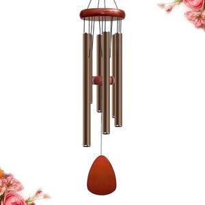 Carillon éolien musical en aluminium et bois de 28 pouces, résistant à l'eau, idéal pour la décoration extérieure, de jardin et de cour. - Product Image 4