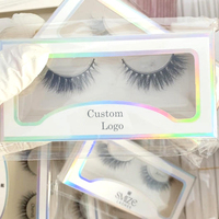 Vente en gros de cils en vison 100% naturels, cils en vison 3D volumineux de 12 mm avec emballage privé