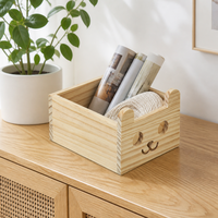 Caisse de rangement en bois pour jouets d'enfants, design ouvert sans couvercle, pour l'organisation de la chambre des enfants