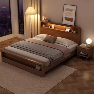Letto Matrimoniale in Legno Massello Delanto, Design Moderno con Contenitore, Caratteristiche Ecologiche e Salvaspazio, Arredamento Camera da Letto - Product Image 2