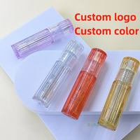 Nouveauté : Tubes de brillant à lèvres carrés personnalisables avec logo, en plastique, avec grand applicateur et boîte
