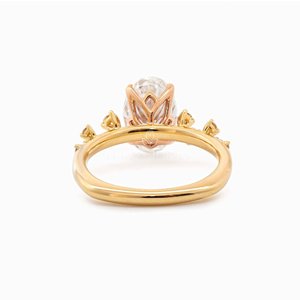 Bague ajustable en argent sterling 925 avec diamant, bijou élégant et raffiné, au lueur éclatante et finition rhodiée - Product Image 2