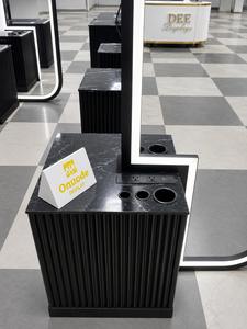 Espejo Modular de Lujo para Salón de Belleza, Personalizado en Mármol Negro, Mobiliario para Salón de Belleza y Peluquería, Diseño para Barbería - Product Image 4