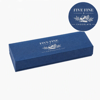 Boîte cadeau en carton rigide de qualité alimentaire avec logo personnalisé, insert en plastique - Personnalisable pour les boîtes cadeaux de chocolats, de truffes et de barres chocolatées