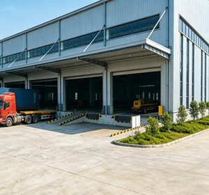 Entrepôt logistique préfabriqué en structure acier, facile à installer, personnalisable, écologique, pour projets verts - Product Image 1