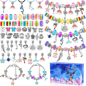 Wholesale 112pcs/set Charm Bracelet Making Set Unisex Jewellery <b>Kits</b> Gifts <b>DIY</b> Gold Plated Copper Alloy Snake Chain Bracelet - Product Image 1