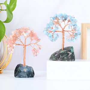 Wholesale Natural Healing Crystal Gemstones Fluorite Stone Base Crystal Money <b>Tree</b> for Home Decoration - Product Image 4