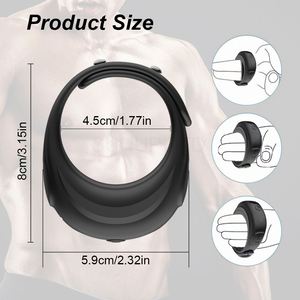 <span class=keywords><strong>Anello</strong></span> Penieno con Design a Orologio e Vibratore Regolabile, Giocattolo Sessuale per Uomini e Coppie, Scatola Personalizzata Gratuita - Product Image 2