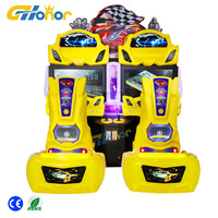 Machine de course Outrun à haute définition pour deux joueurs, machine de jeu d'arcade à pièces jaunes pour centre de jeux