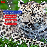 Edelstahl-Geflecht-Vogelsprachnetz mit Schnalle für Zoos und Käfige, flexibles Stahldrahtseilnetz im Leinwandgewebe-Stil