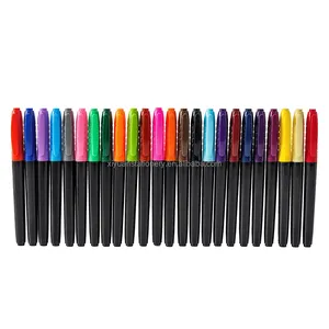 Marqueurs permanents, lot de 12 stylos marqueurs à coque noire, stylos de marquage résistants à l'eau pour fournitures de bureau et scolaires