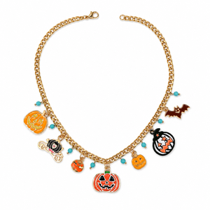 Collana con Ciondolo a Forma di Teschio di Zucca, Stile Dark Unisex per Uso Quotidiano - Product Image 2