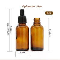 30ml 1 Unze Braun glas Tropf flasche ätherische Öl flaschen