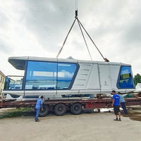 Série Ciel Étoilé – Maison de Glamping de Luxe en Acier Inoxydable de 115 mètres, Conception Futuriste, Vue Panoramique