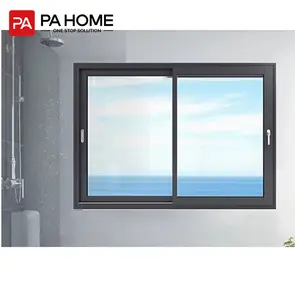 PINAI - Sistema de janelas deslizantes de alumínio com isolamento de vidro temperado para janelas residenciais à prova d'água com painel duplo