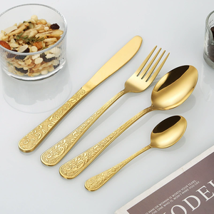 Couteau, fourchette, cuillère et <span class=keywords><strong>couverts</strong></span> à dessert en acier inoxydable 410, motif <span class=keywords><strong>Christofle</strong></span>, style rétro, queue de phénix en relief, 1 pièce MOQ - Product Image 2
