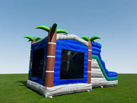 Château gonflable commercial pour enfants avec toboggan et trampoline, idéal pour les fêtes et parcs - Meilleures ventes