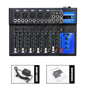Low Price F7 Seven Channels Small Size Audio <strong>Mixer</strong> Bluetooth USB Wireless Playback for Performance DJ Music <strong>Mini</strong> Audio <strong>Mixer</strong> - Product Image 4