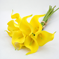 Fleur artificielle de lys calla en PU, toucher réel, pour décoration de chaussures, fleur de chaussure DIY, ornement de vêtement
