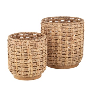 Cesta de Almacenamiento de Jacinto de Agua Natural Moderna y Ecológica Más Vendida, Decoración del Hogar Personalizable, Venta al por Mayor en Vietnam - Product Image 1