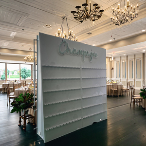Champagne Wall Acrylic White Party Decorations <span class=keywords><strong>Background</strong></span> 6.6ft - Product Image 3