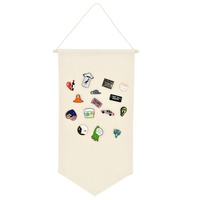 G3894 Pin Display Pennant Collection Banner Board for Brooch Medal Display Hanging Jewelry Storage for Brooches Badges