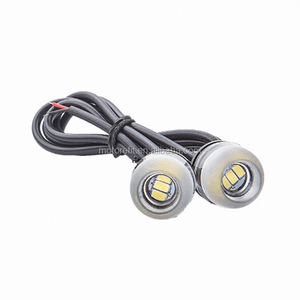 Motorefit Phare LED Oeil d'Aigle à Lentille Concave 18MM pour <span class=keywords><strong>Moto</strong></span>, Feu de Recul Givré Anti-éblouissement - Product Image 3
