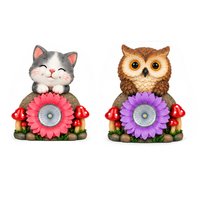Statue de chat et de chien solaire mignonne, décoration de jardin, cadeau d'extérieur, éclairage extérieur, fabriqué en usine BSCI