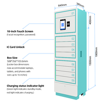 Casier de recharge intelligent pour téléphone portable et ordinateur portable avec écran Android 10 pouces, interface API et kiosque de recharge rapide PD 65W