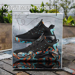 Chaussures de sport décontractées à lacets pour hommes, respirantes, en maille, avec amorti, antidérapantes, semelle intérieure en caoutchouc souple, pour la marche - Product Image 2