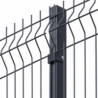 Panneau de clôture 3D en treillis soudé, revêtement PVC, galvanisé, 8 pieds, anti-escalade, clôture de sécurité pour jardin, école, cour