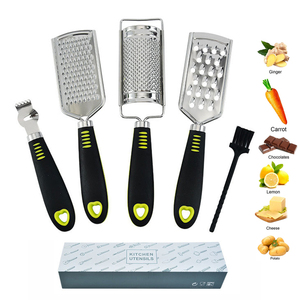 Zeste de citron, ensemble multifonctionnel, éplucheur, râpe à fromage en acier inoxydable, râpe à légumes, fruits, chocolat, ail avec poignée - Product Image 1