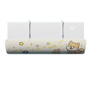 Air Conditioner Wind Deflector Universal Plastic Cover With Cute Dog Design Easy Installation Wall Mounted - Product Image 1