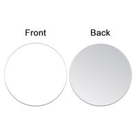 100 pièces/lot, feuilles d'aluminium vierges de forme ronde pour sublimation, transfert thermique pour porte-clés/support de téléphone/collier