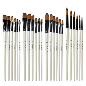 Nouvel ensemble de peinture à la gouache et à l'huile de 6 couleurs avec pinceaux en nylon multi-spécifications personnalisés - Product Image 2