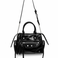 Sac carré rétro pour moto, nouvelle collection 2026, sac à main pour femme avec rivets, fermeture éclair, en polyester, style urbain tendance, à porter à l'épaule