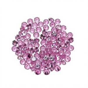 Piedras de Zafiro Cultivadas en Laboratorio de Color Rosa Claro, Corte Brillante Redondo, Piedras de Corindón de 1.0mm a 6.5mm para Joyería, ROSA - Product Image 2