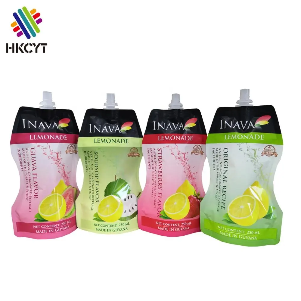 100ml 250ml 500ml beverage spout pouch matte juice jelly drink liquid special shape packaging bag