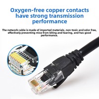 Kabel Twisted Pair Gigabit Ethernet Kategori 6 dengan Konektor RJ-45, Selubung PVC, 1 Meter, Sudah Terterminasi untuk Sistem Komputer