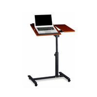 Bureau pour ordinateur portable en aluminium Transparent, hauteur réglable